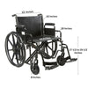 McKesson Bariatric Wheelchair, 22 Inch Seat Width (Each) 