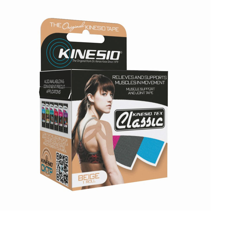 Fabrication Enterprises Kinesio Tex Classic Cotton Kinesiology Tape, 2 Inch x 4-2/5 Yard, Beige 