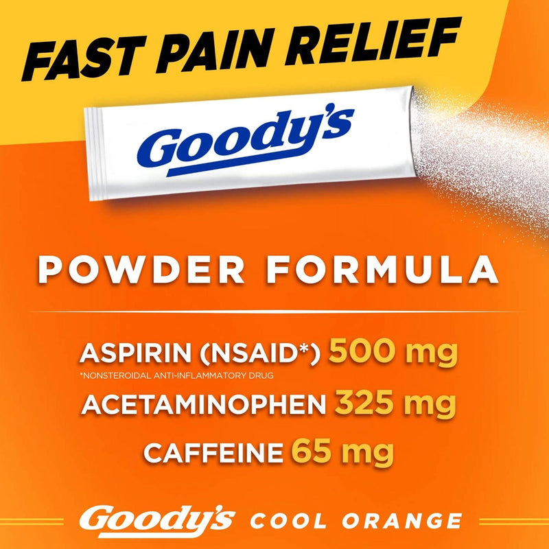 Goody's Pain Reliever Powder Packs Cool Orange 