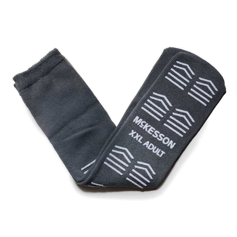 McKesson Slipper Socks, Single Tread, 2X-Large, Gray (Case of 48 Pairs)