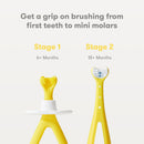 Toothbrush Training Set frida baby Grow With Me Yellow Ages 6 Months and Up