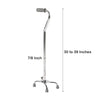 McKesson Offset Quad Cane, Chrome (Case of 4)