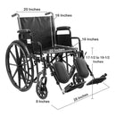 McKesson Wheelchair, 20 Inch Seat Width 