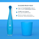 ISSA baby Soft Silicone Sonic Toothbrush, Bubble Blue Dino 
