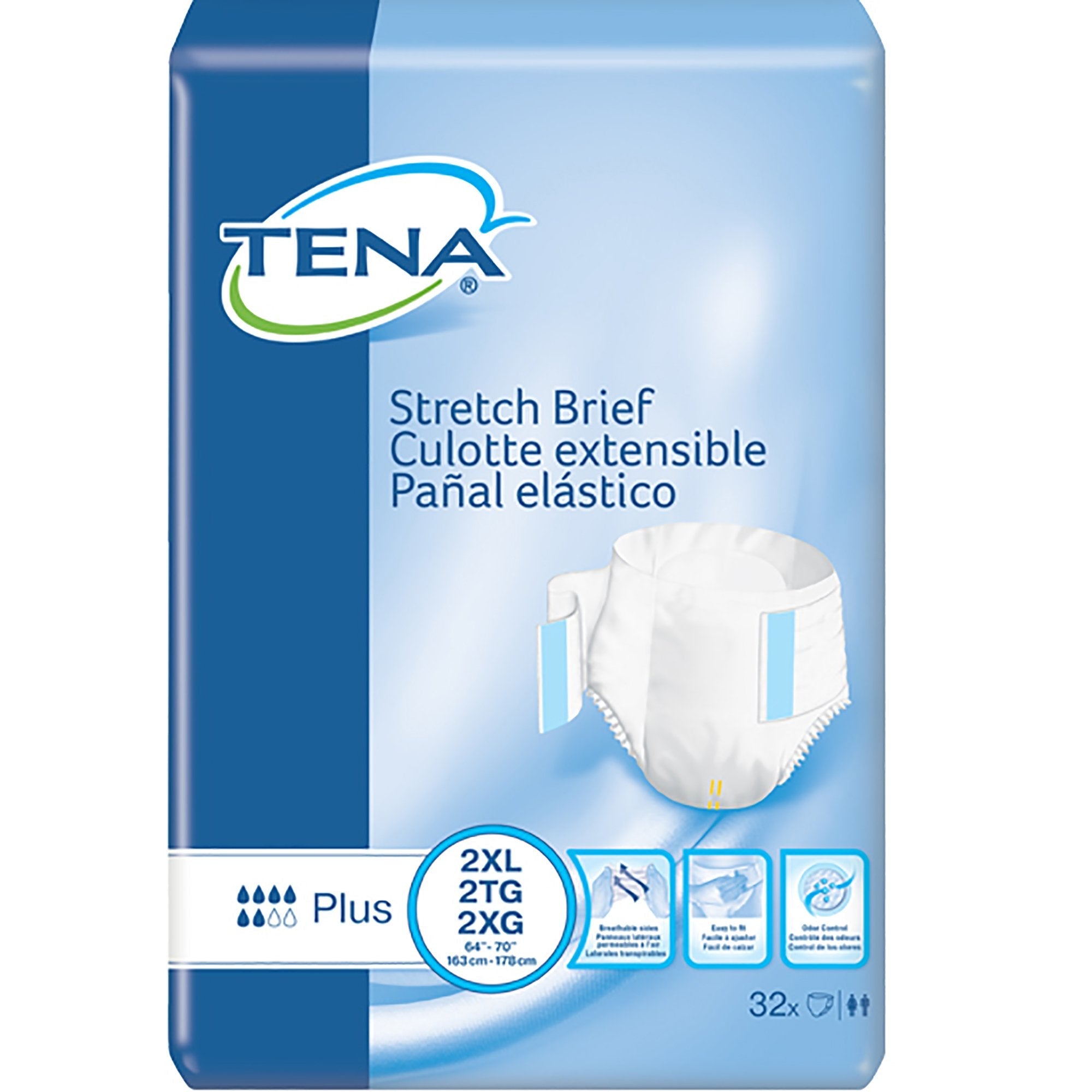 Essity HMS North America Inc Tena Stretch Plus Incontinence Brief, 2X-Large (64/CS) 