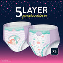 Kimberly Clark Goodnites Heavy Absorbency Nighttime Underwear, X-Small for Girls 28 – 43 lbs. (44/CS) 