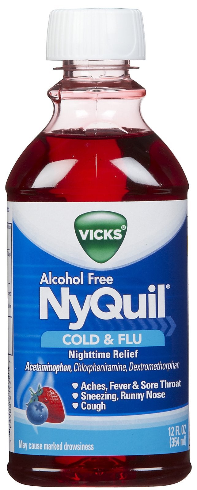 Vicks NyQuil Cold & Flu Liquid Alcohol Free Berry Flavor (Each)