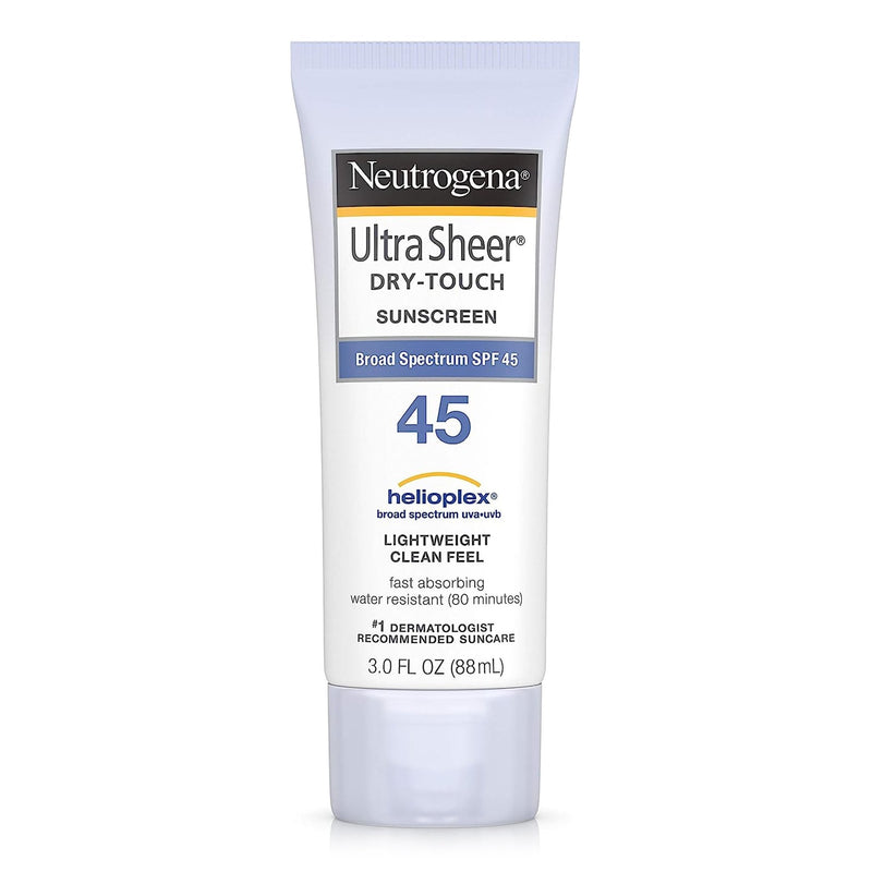 J & J Sales Neutrogena Ultra Sheer Dry-Touch Sunscreen SPF 45, 3-ounce Tube 