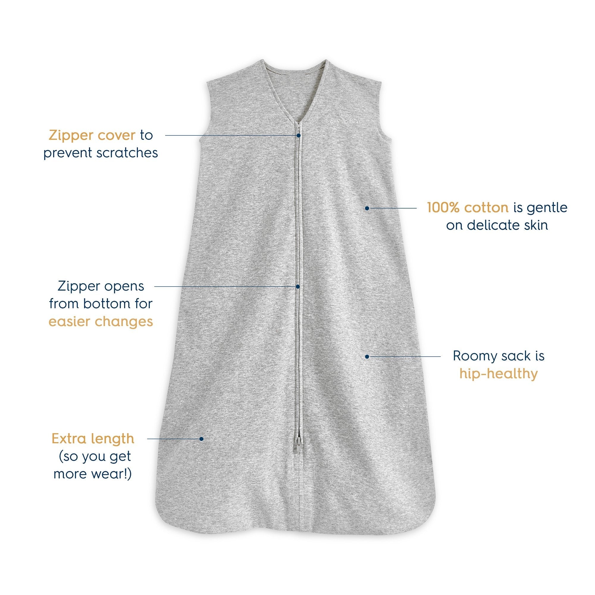 Halo Dream Inc Wearable Blanket Halo SleepSack Cotton NonSterile (3/CS) 