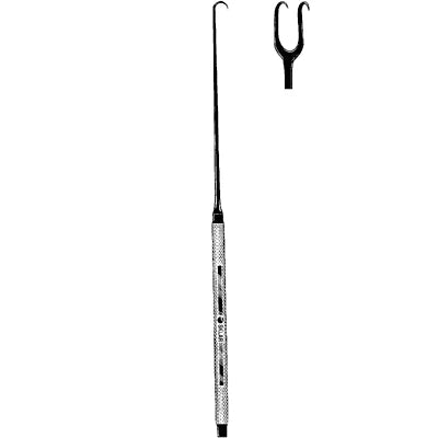Sklar Black Laser Joseph Skin Hook - Sharp, 2 Prongs, 5mm - 90-1052