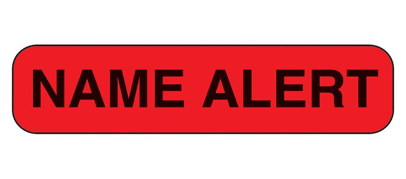 Health Care Logistics Barkley Name Alert Advisory Label, 1.6 x 0.4 Inch (1000/PK) 