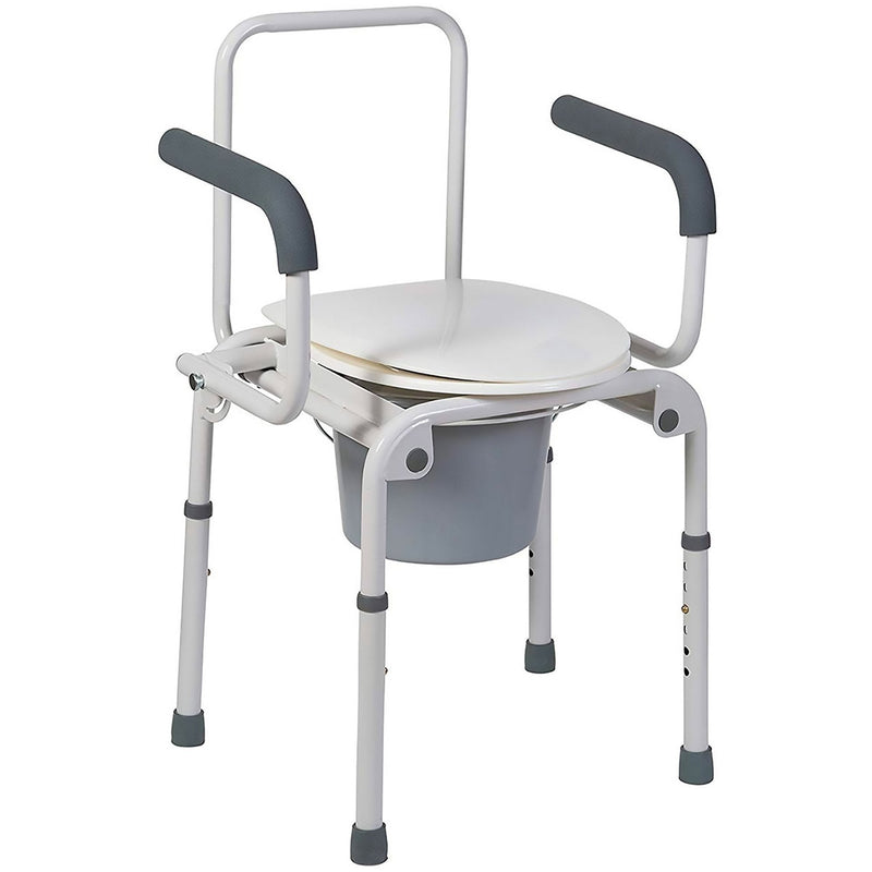 Mabis Healthcare Mabis Drop-Arm Steel Commode 