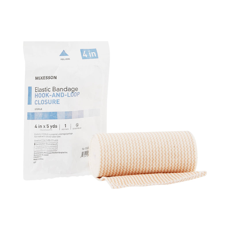 McKesson hook-and-loop closure Elastic Bandage, 4 Inch x 5 Yard (Case of 36)