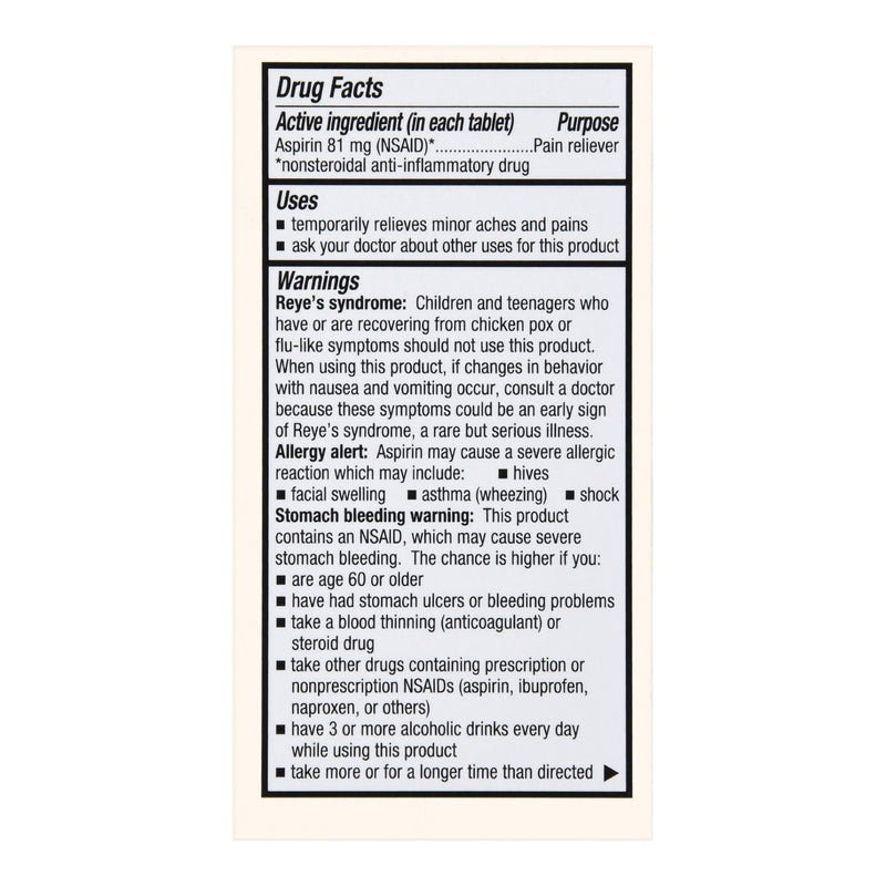 Foster & Thrive Low Dose Aspirin 81 mg Tablets 
