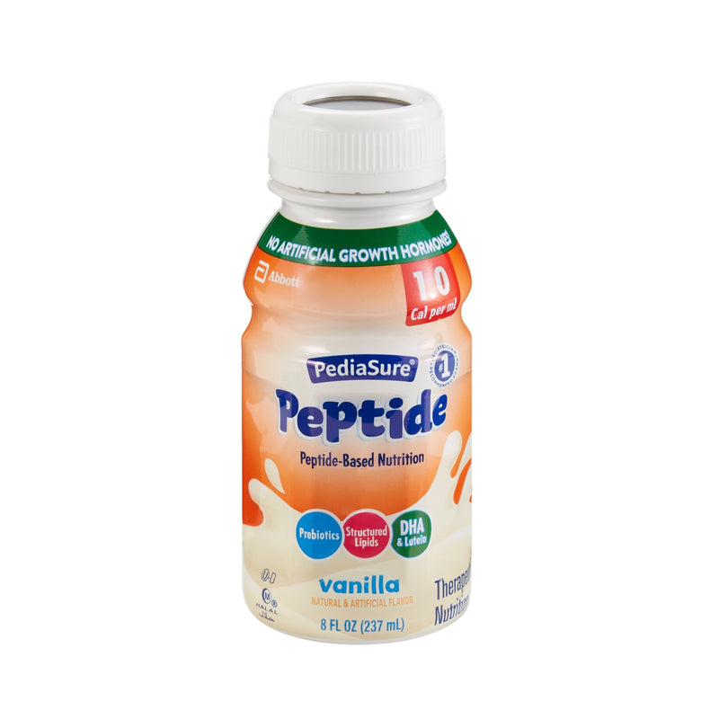 PediaSure Peptide 1.0 Cal Peptide-Based Nutrition, Vanilla, 8-ounce bottle (Case of 24)