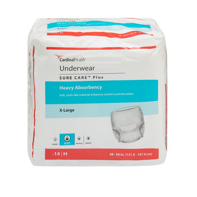 Cardinal Sure Care Plus Heavy Absorbent Underwear, Extra Large (56/CS) 