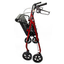 McKesson Bariatric Red Folding Steel Four-Wheel Rollator (Each)