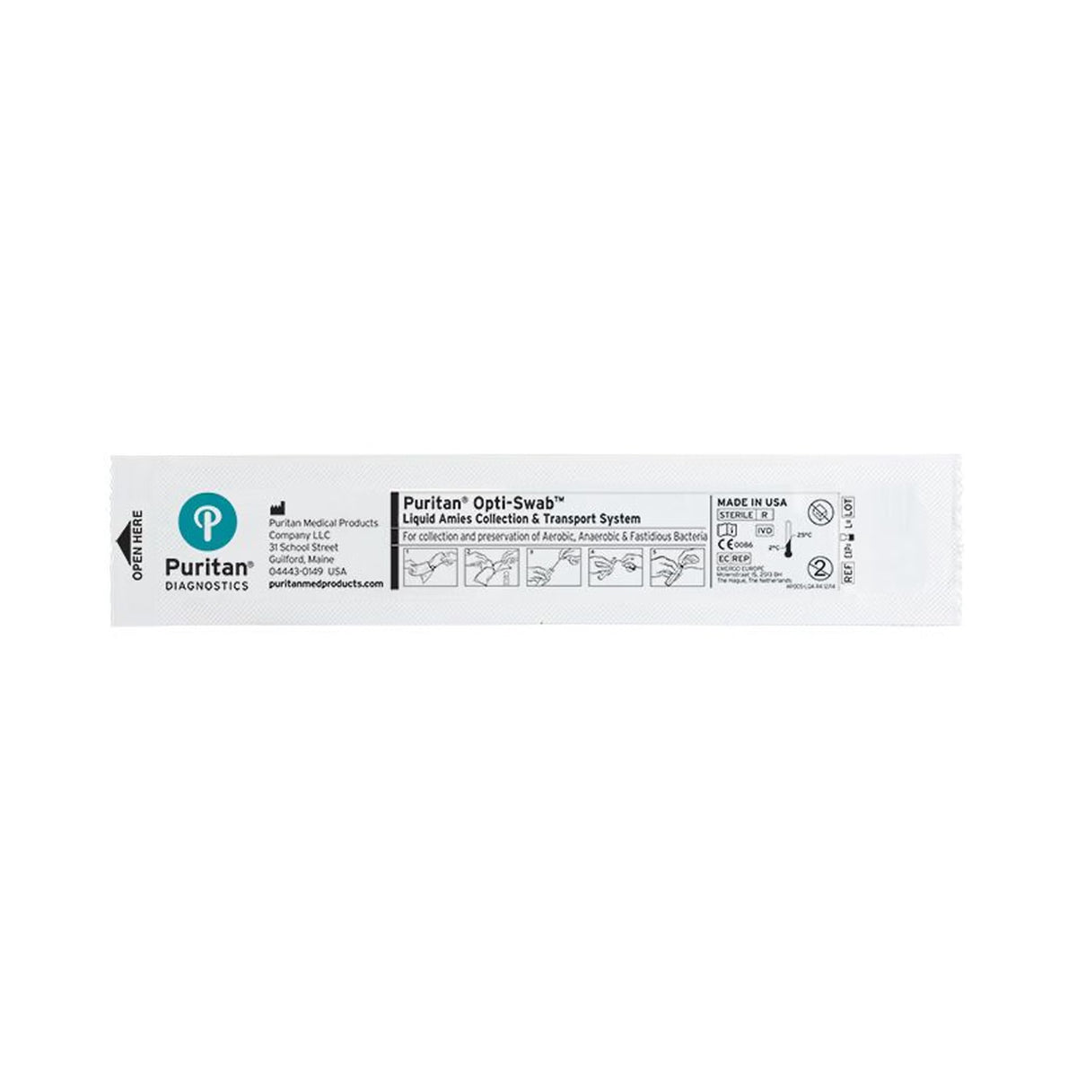 Puritan Opti-Swab Specimen Collection and Transport System 100 mm Breakpoint from Tip End Sterile (Case of 300)