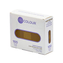 Tru-Colour Skin Tone Shade Fabric Bandage Adhesive Strip, Dark Brown, 1 x 3 Inch (Case of 12) 