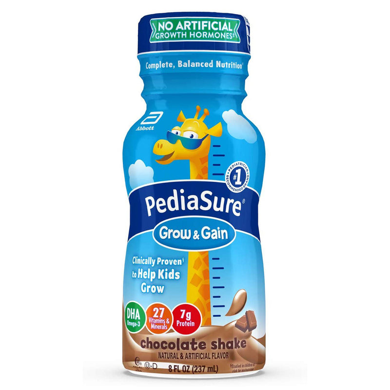 PediaSure Grow & Gain Chocolate Shake, 8-ounce bottle (Case of 24)