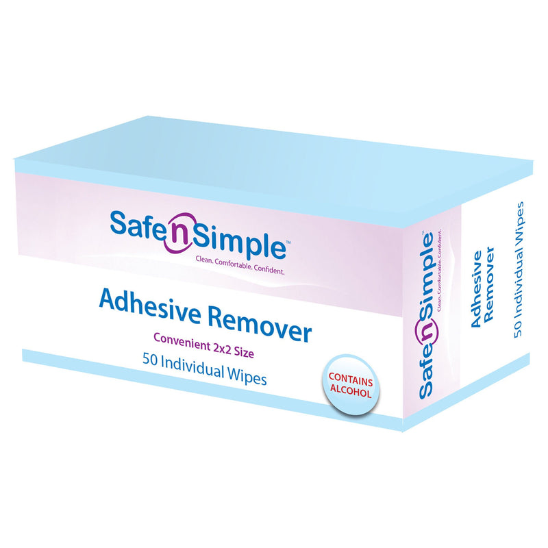 Safe N Simple Adhesive Remover, 2 x 2 Inch Wipe (Case of 10000)