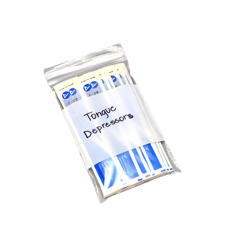 Reclosable Bag LK Clear Line 4 X 6 Inch LDPE Clear / White Block Zipper Closure (Case of 1000)