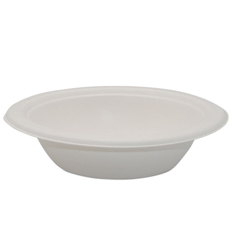 Bowl Medd Max 12 oz. Compostable Bagasse White Single Use (Case of 1000)