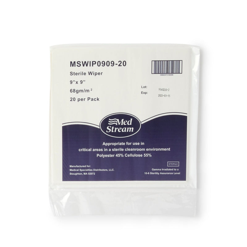 McKesson Cleanroom Wipe ISO Class 5, White, Sterile, Disposable, 9 x 9 Inch (Case of 180)