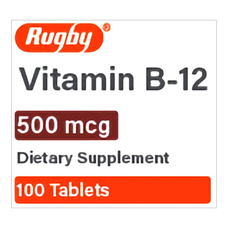 Rugby 500 mcg Vitamin B-12 Tablets (Bottle of 100)