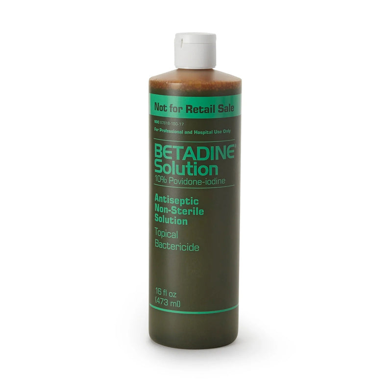 Emerson Healthcare Skin Prep Solution Betadine 16 oz. Bottle 10% Strength Povidone-Iodine NonSterile (12/CS) 