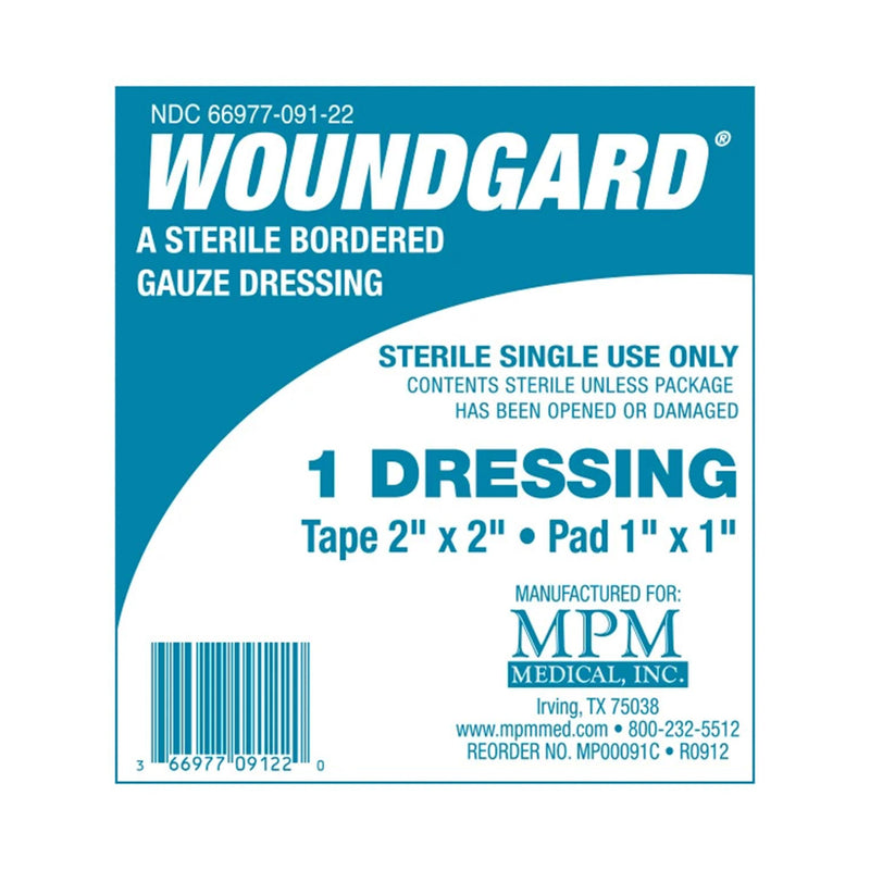 WoundGard White Adhesive Dressing, 2 x 2 Inch (Case of 120)