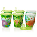 Sippy Cup Evenflo TripleFlo 10 oz. Plastic Zoo Friends Print Reusable (Case of 12)