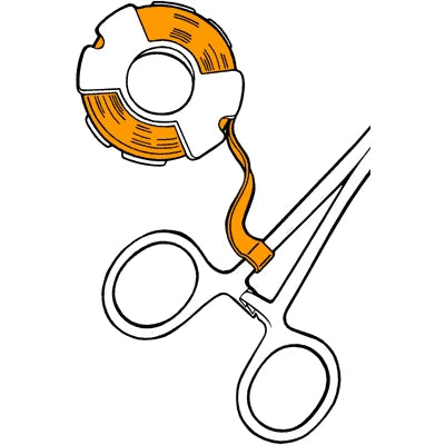 ID Roll Tape - Orange, 300" x 1/4" - 96-1866