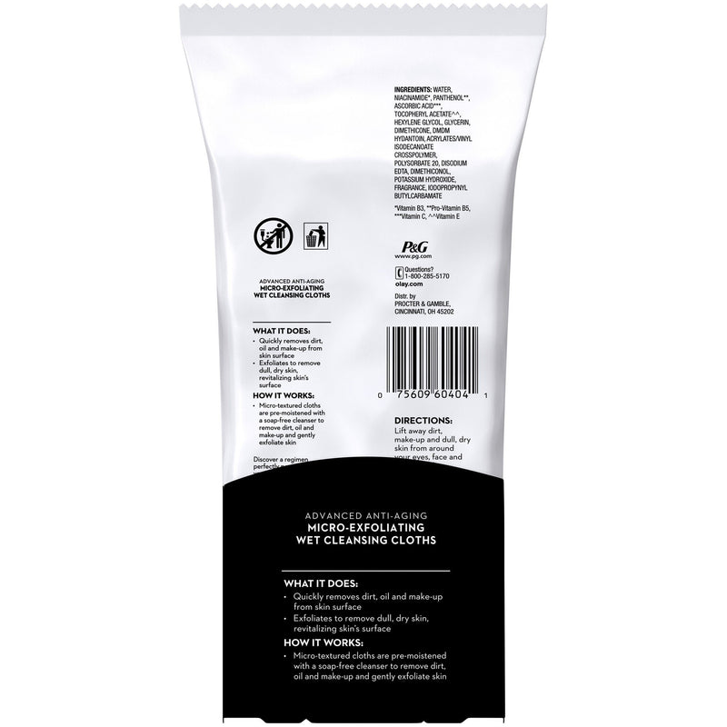 Facial Cleanser Olay Regenerist Wipe Soft Pack Scented