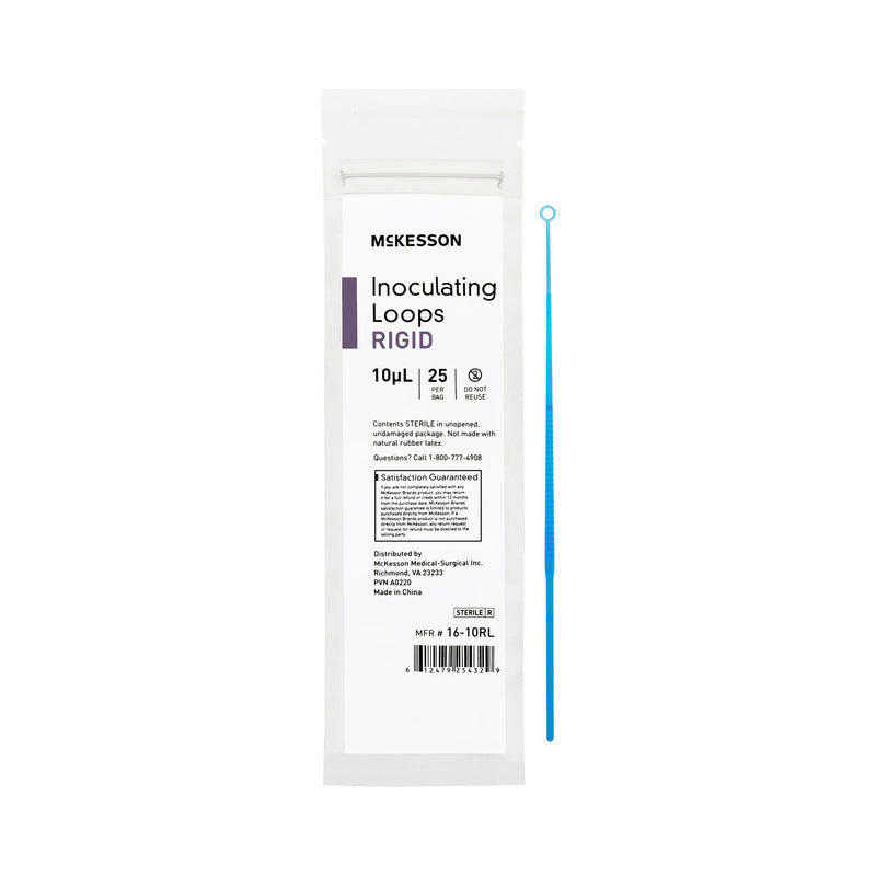 McKesson Inoculating Loop, Dark Blue, 10 μL, 20-Centimeter Length (Case of 1000)