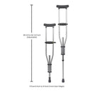 McKesson Underarm Crutches, 4'6" – 6'6" (Case of 8 Boxes)