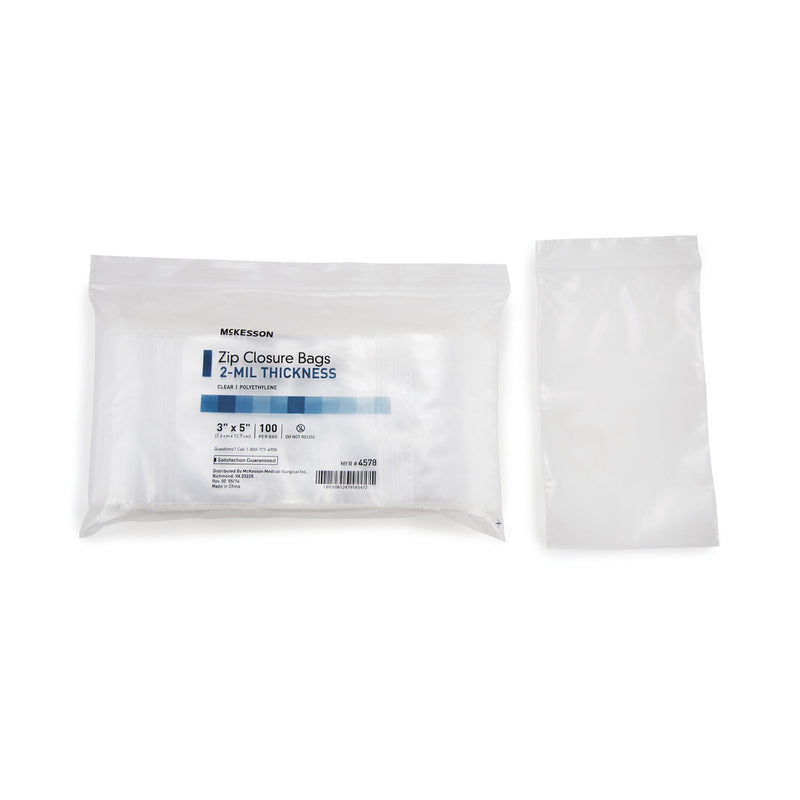 McKesson Zip Closure Bag, 3 x 5 in. (10/BX) 