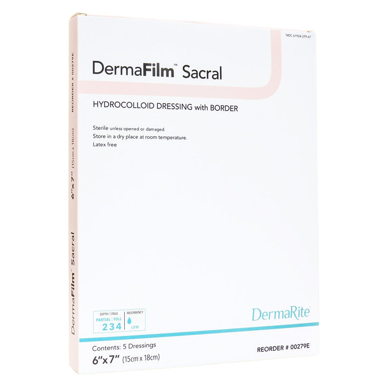Sion Brands LLC DermaFilm Hydrocolloid Dressing, 6 x 7 Inch Sacral (5/BX) 