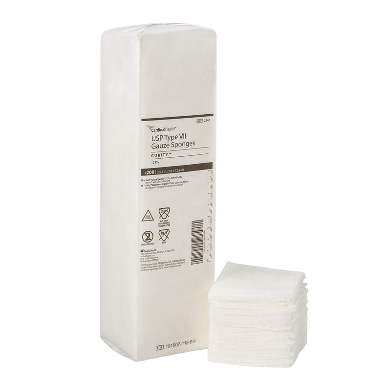 Cardinal Curity USP Type VII Gauze Sponge, 3 x 3 Inch, 12-Ply (4000/CS) 
