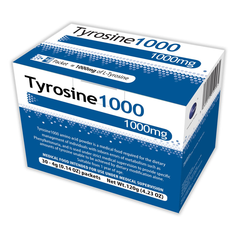 Oral Supplement Tyrosine 1000 Unflavored Powder 4 Gram Individual Packet (Case of 30)