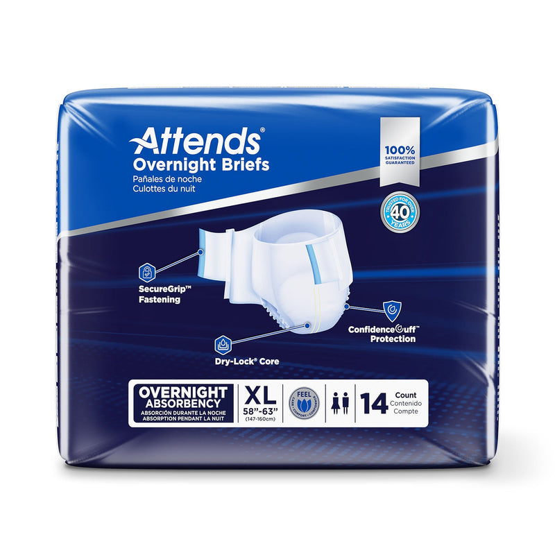 Attends Briefs with Overnight Protection, X-Large (56/CS) 
