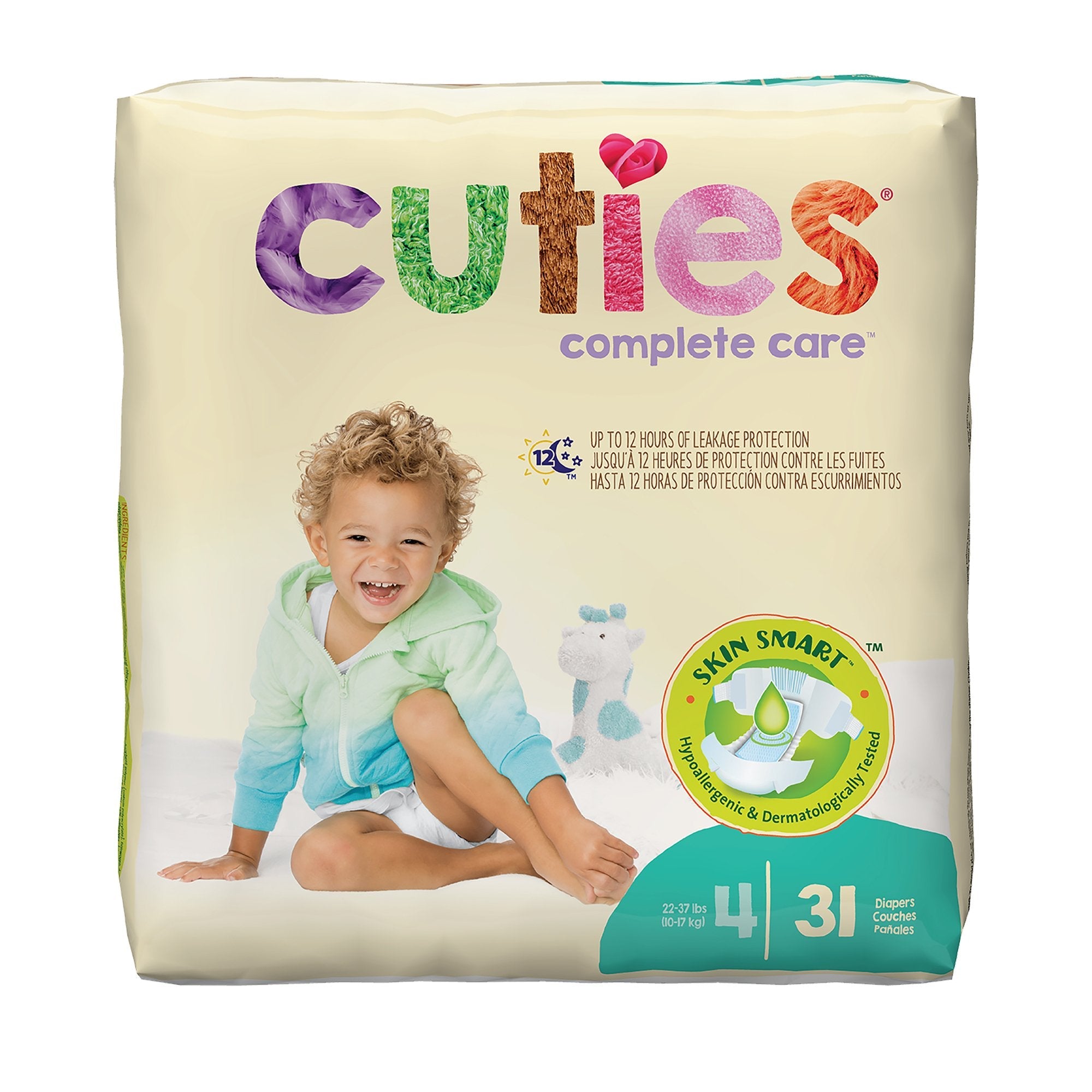 First Quality Products LLC Cuties Premium Diaper, Size 4 (4/CS) 