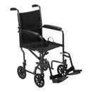 Drive DeVilbiss Healthcare drive Lightweight Steel Transport Chair, 17-Inch Seat Width 
