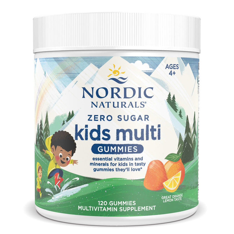 Nordic Naturals Zero Sugar Kids Multi Dietary Supplement, Orange Lemon Flavor (Case of 12)