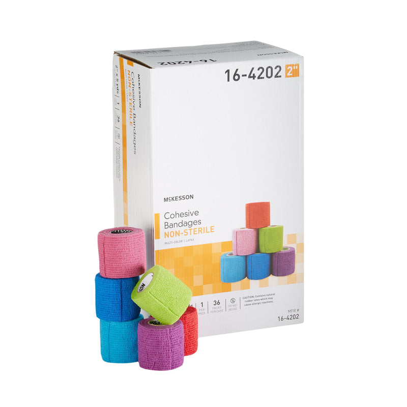 McKesson Self-adherent Closure Cohesive Bandage, 2 Inch x 5 Yard (Case of 36 Packs)