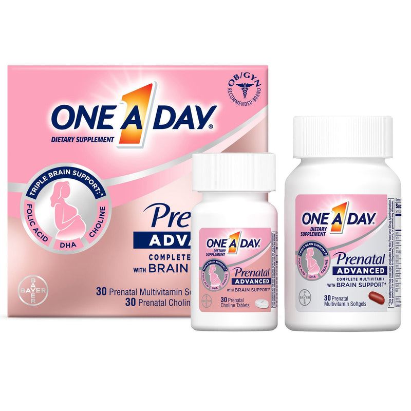 One A Day Prenatal Advanced Softgels and Tablets (Bottle of 60)