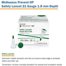 McKesson Prevent HP Push Button Safety Lancet, 21 Guage (Case of 2000)