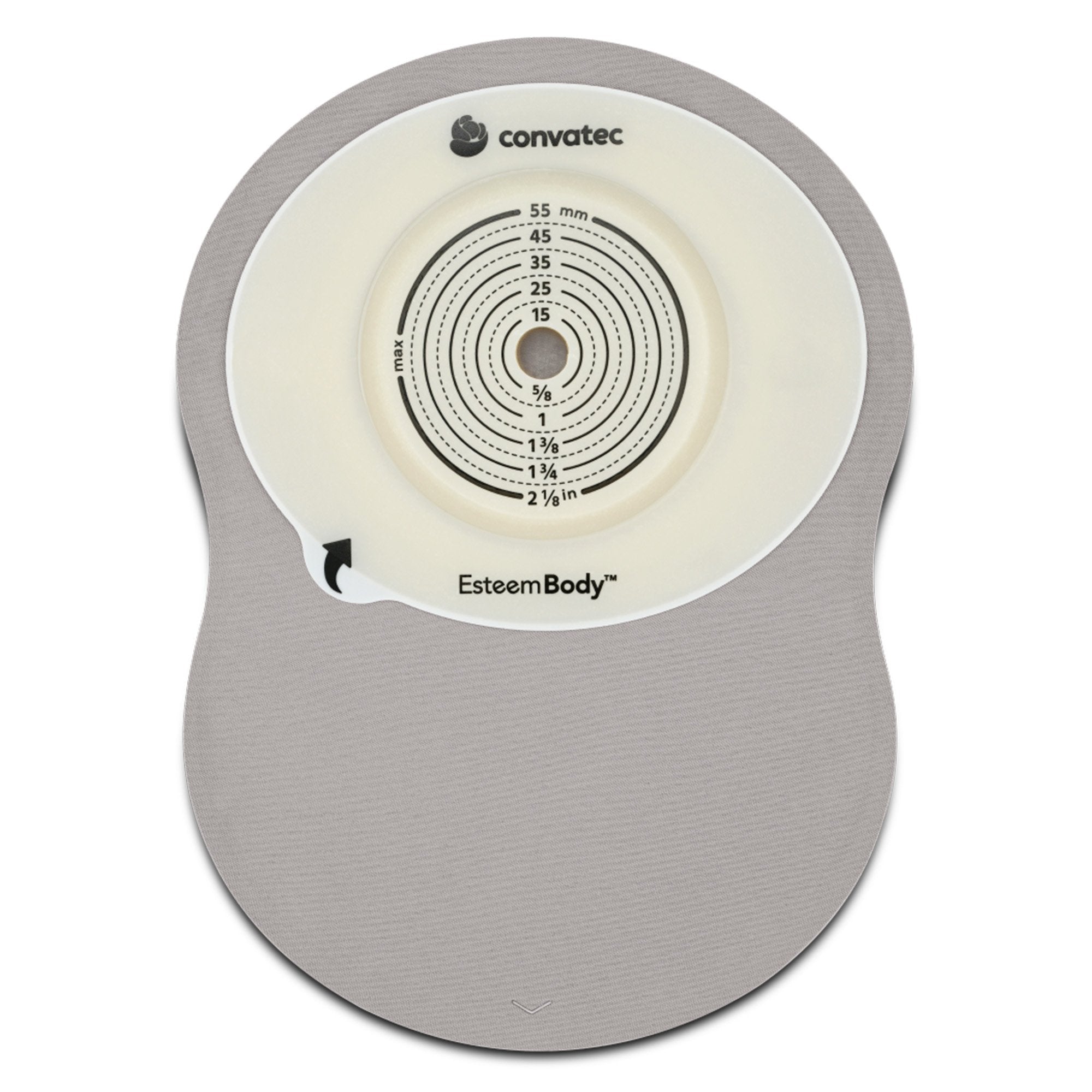 ConvaTec Ostomy Pouch Esteem Body One-Piece System 9 Inch Length Convex, Trim To Fit 10 to 45 mm Stoma Closed End (30/BX) 