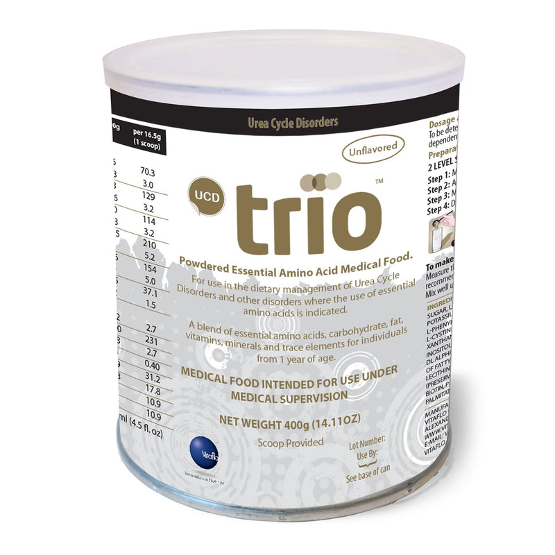 Pediatric Oral Supplement UCD trio Unflavored 400 Gram Can Powder Amino Acid Urea Cycle Disorder (Case of 6)