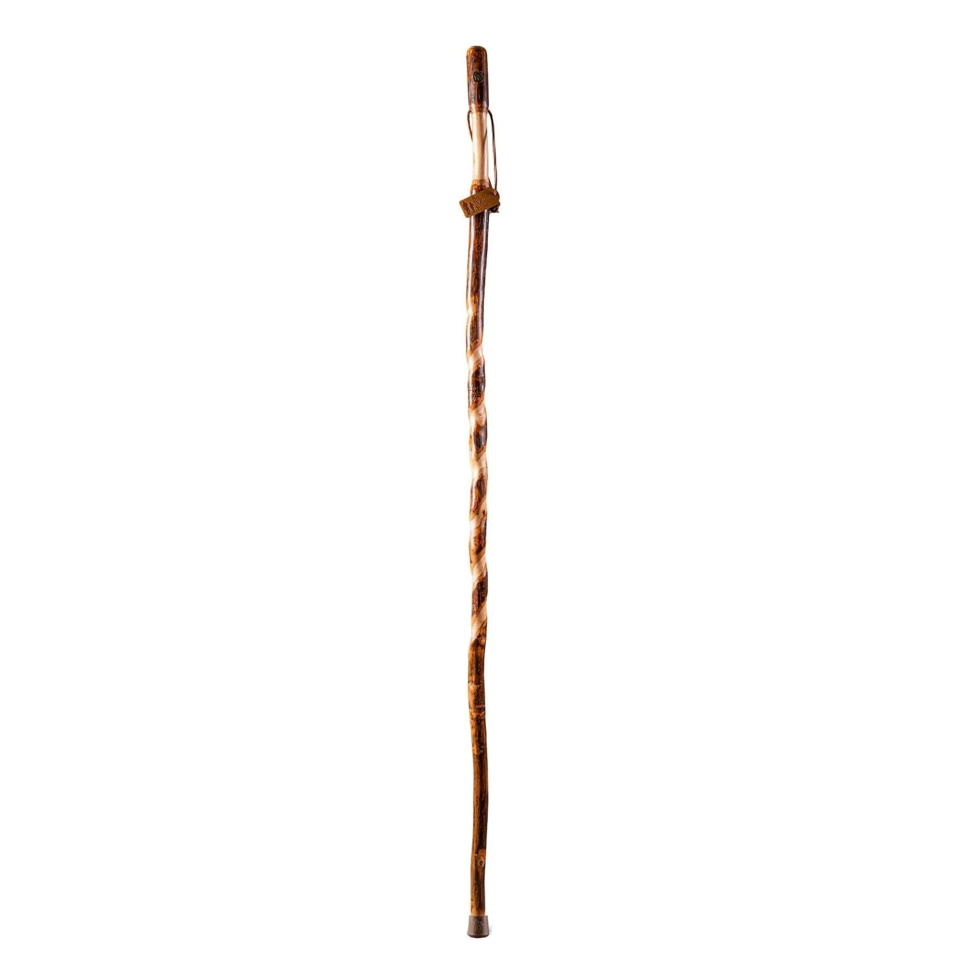 Mabis Healthcare Brazos Twisted Hickory Rustic Walking Stick, 55-Inch Height 